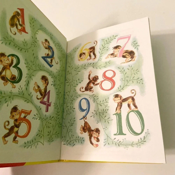 Vintage 1980 Start Right Elf  Books Ten Little Monkeys and Little Boy Blues Horn - Picture 4 of 16